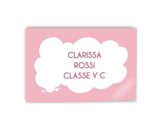 Adesivo personalizzato con nuvola