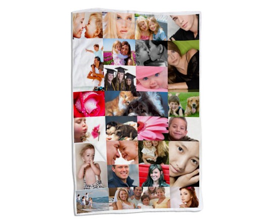 Coperta collage personalizzata con 26 riquadri