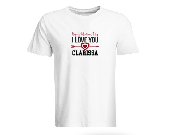 Maglia a mezza manica in due diverse stoffe con grafica romantica