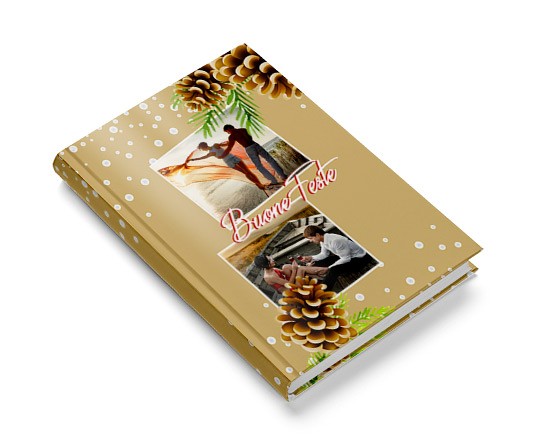 Agenda tascabile natalizia copertina in tessuto
