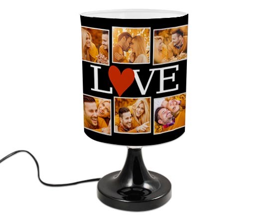Lampada rotante con grafica romantica