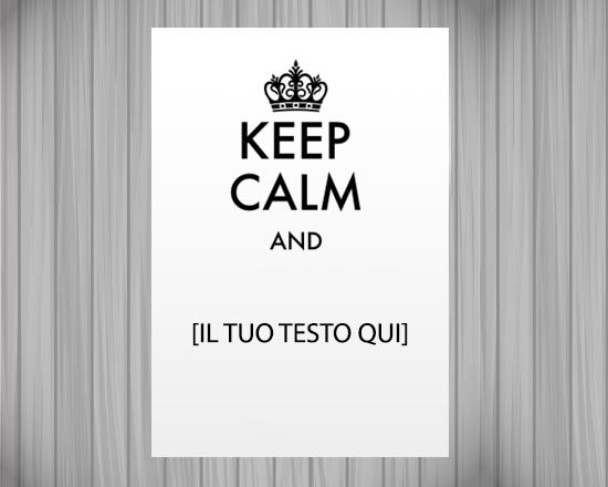 poster in carta opaca con grafica keep calm