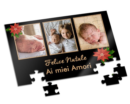 Puzzle A4 Black christmas