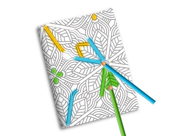 Quaderno Copertina da Colorare Fiori stella