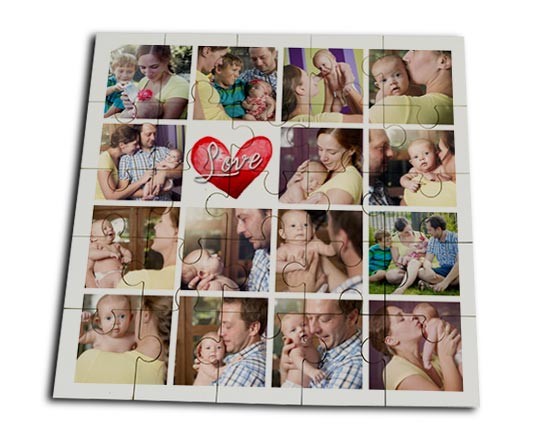 Puzzle quadrato con composizione collage