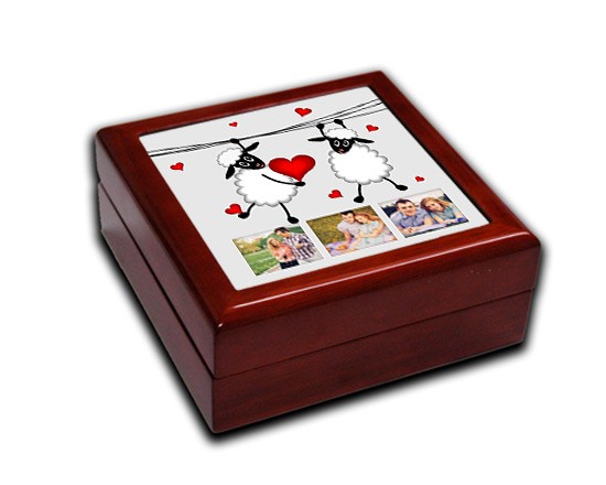 Portagioie in legno Sweet sheep