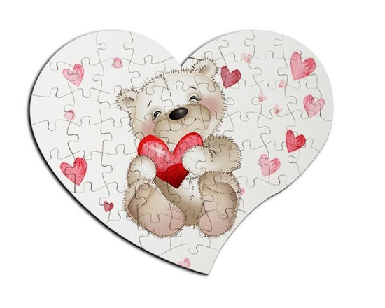 Puzzle masonite con orsetto