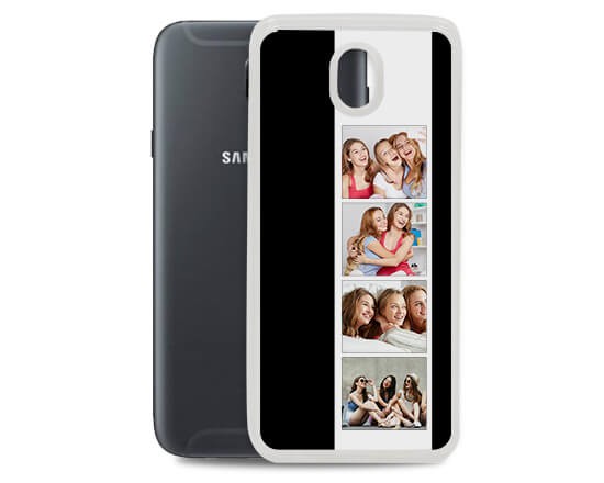 Cover in silicone Galaxy J7 Black Collage - 2017