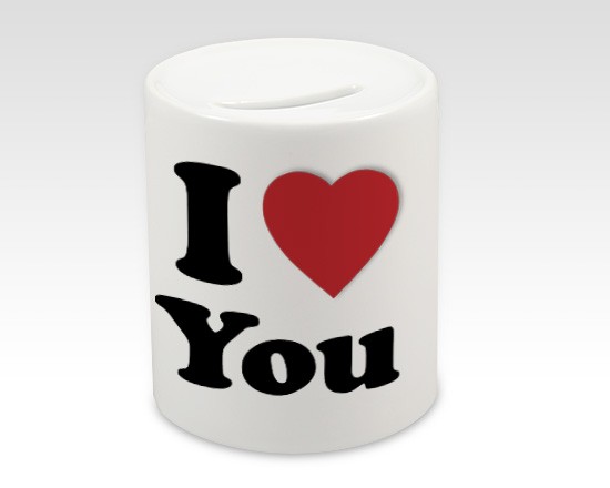 Salvadanaio I love you