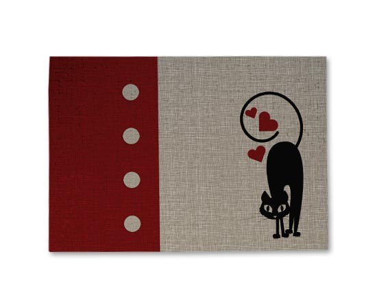 Il tenero gattino viene riprodotto come grafica romantica per il tuo puzzle