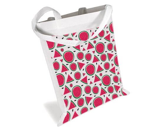 Borsa spesa con grafica con angurie