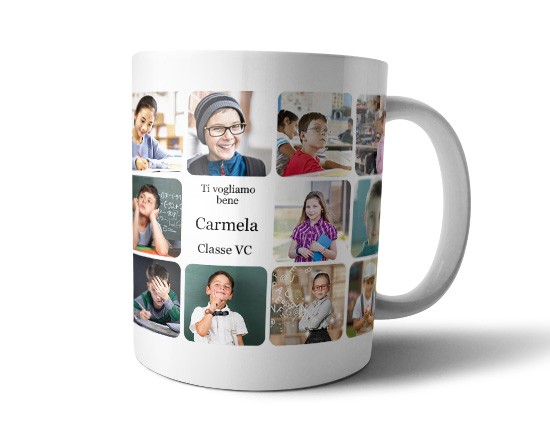 Tazza panoramica con grafica collage