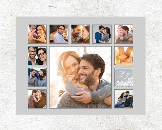Poster collage Light grey