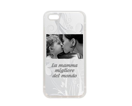 Cover in Silicone iPhone 5-5S Butterfly