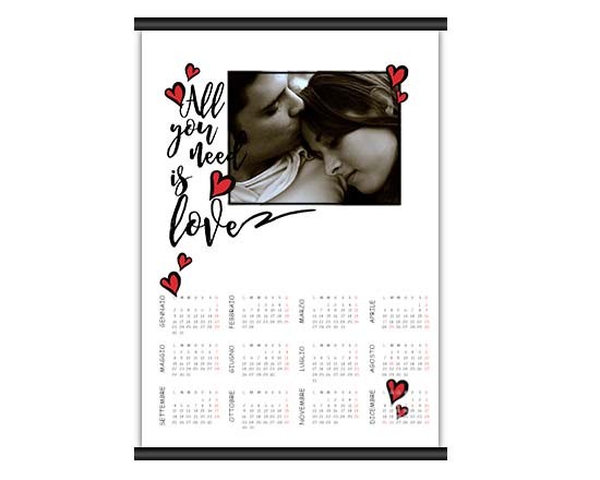 Calendario A3 pagina singola Need love