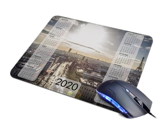 Mousepad in pelle con calendario