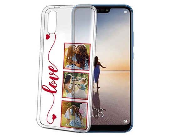 Cover trasparente Huawei P20 Frame Love