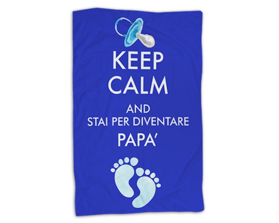 Coperta con il Keep Calm per il papà