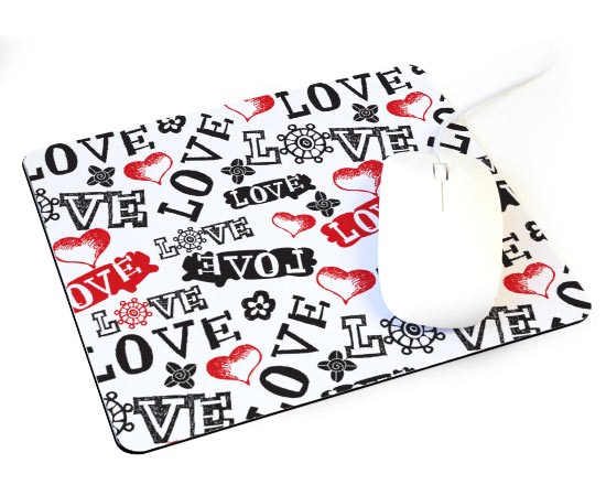 Tappetino mouse rettangolare Love in caos