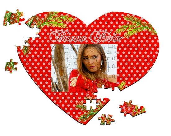Bacche natalizie per ill tuo puzzle a cuore