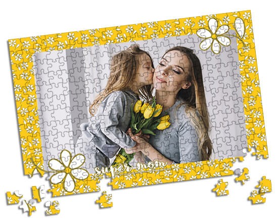 Puzzle A3 con margherite