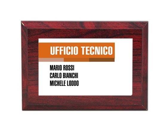 Targa in Legno da Parete 13x18 Orange
