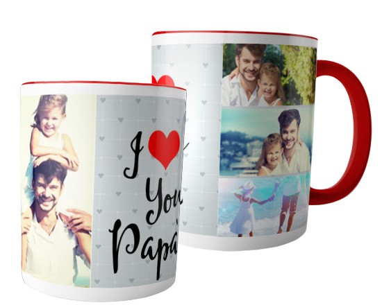 Tazza panoramica I heart papà