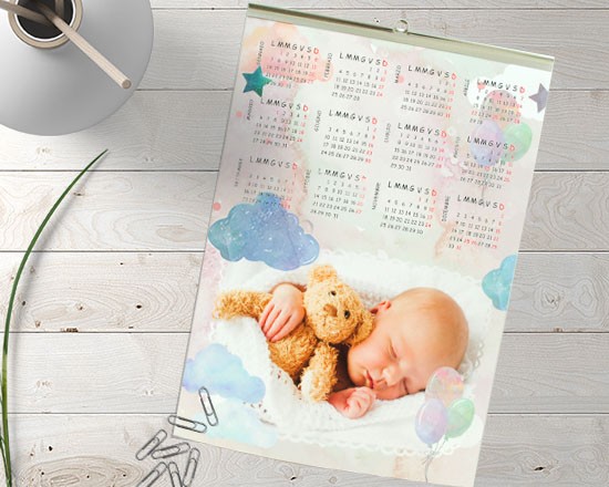calendario personalizzato senza bacchette