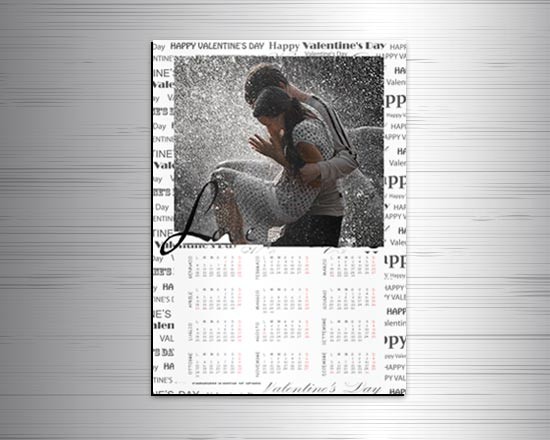 Calendario magnetico A3 Scritte Love