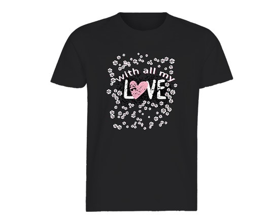 Una dedica romantica per la tua t-shirt