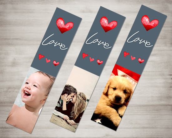 Segnalibro personalizzato con 3 cuori