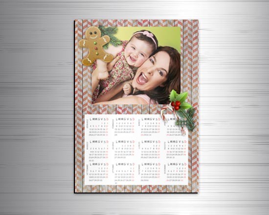 Calendario magnetico A3 Pan di Zenzero