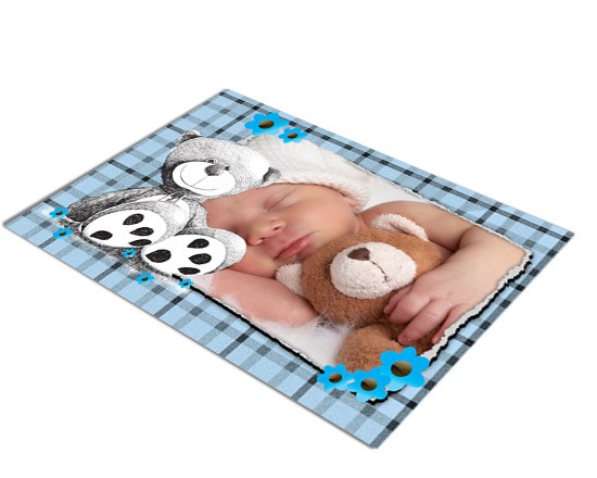 Tovaglietta in tessuto con grafica bambino