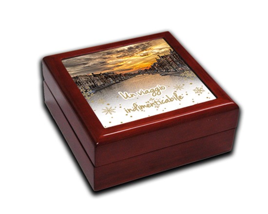 Portagioie in legno White Christmas