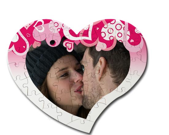 Core di puzzle con grafica per innamorati