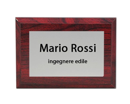 Targa in Legno da Parete 13x18