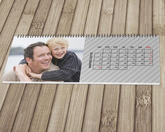 Un raffinato calendario nel colore grigio