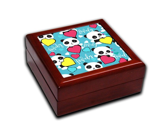Portagioie in legno Lovely panda
