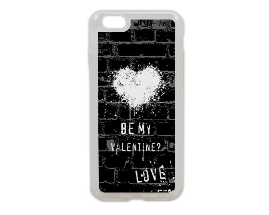 Cover in silicone iPhone 6 con cuore bianco
