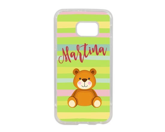 Cover in silicone Galaxy S6 Edge Orsetto e pois