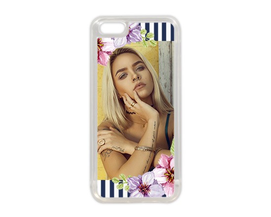 Cover Silicone iPhone 5C Blue bands