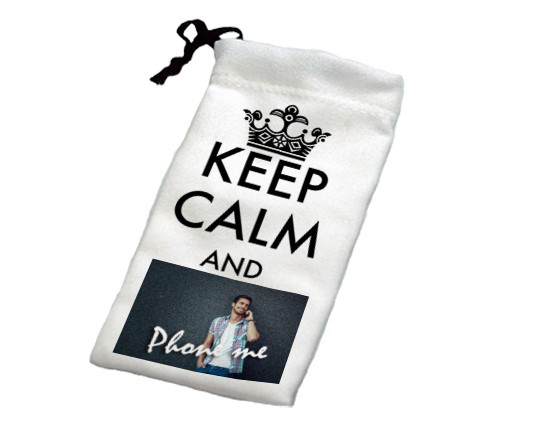 Portacellulare in tessuto personalizzato Keep Calm