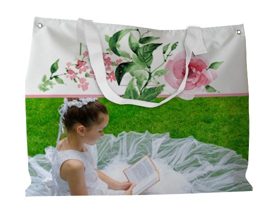 Borsa mare Romantic flowers