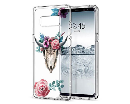 Cover Trasparente Galaxy Note 8 Teschio