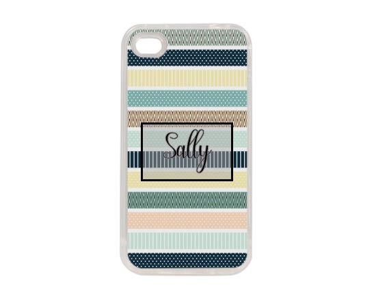 Cover in silicone iPhone 4-4s con grafica colorata