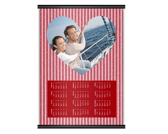 Gafica di S. valentino su calendario A3 pag. singola