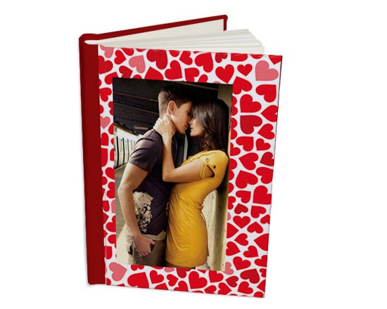 Agenda personalizzata con copertina stampata a cuori