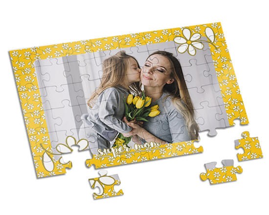 Puzzle A4 con grafica con margherite