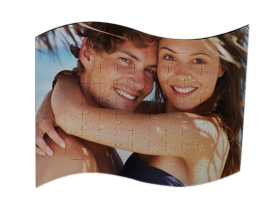 puzzle con cornice ad onda personalizzato