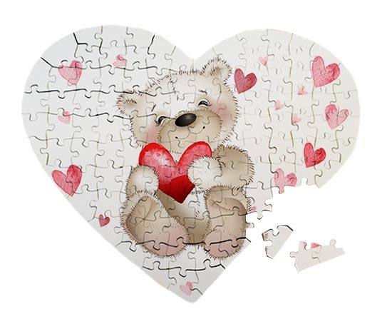 Orsetto su foto puzzle masonite